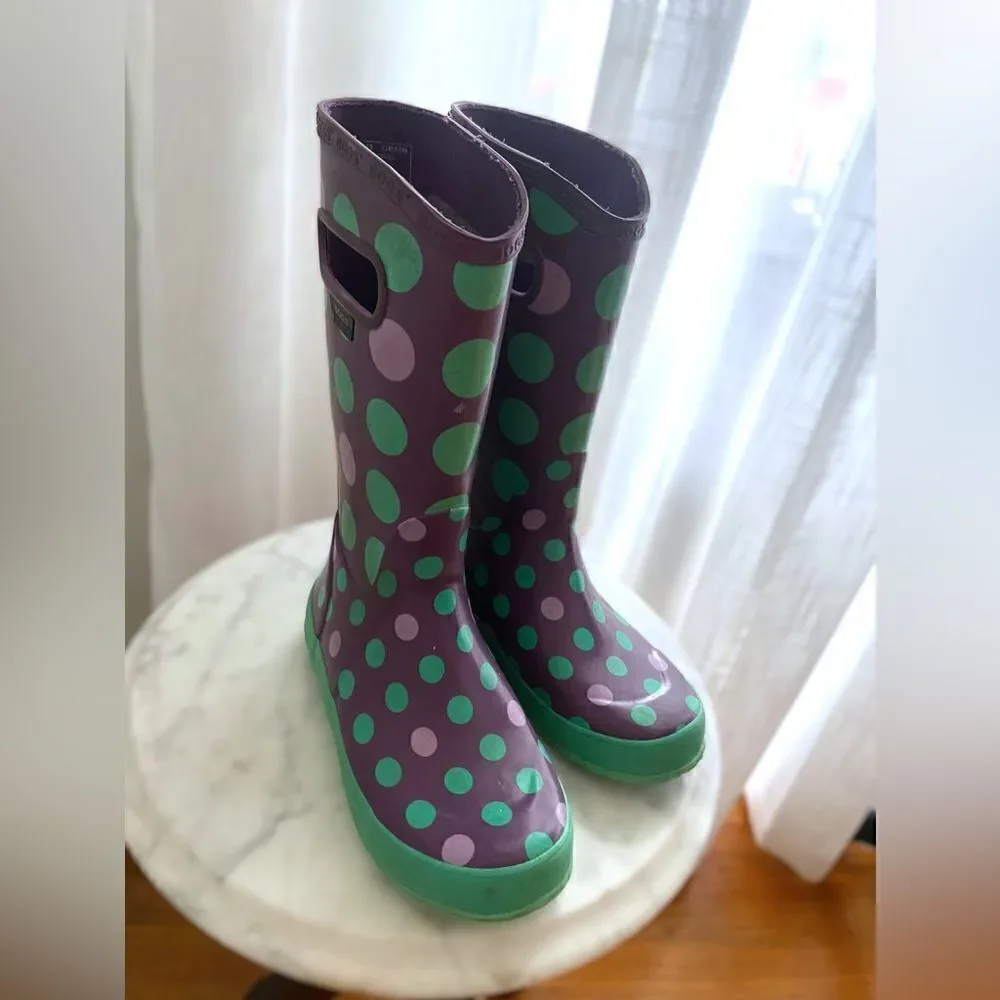 Bogs Kids rain boot Dots  size 3